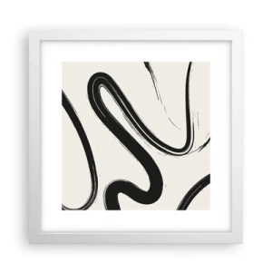 Poster in cornice bianca - Capriccio bianco e nero - 30x30 cm