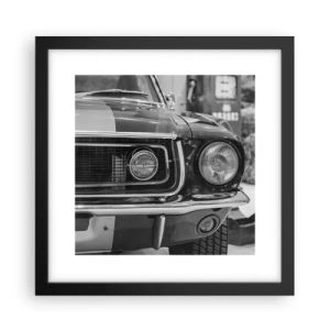 Poster in cornice nera - A rotta di collo - 30x30 cm