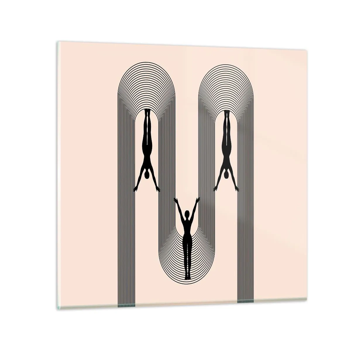 Quadro su vetro - Sottosopra - 50x50 cm