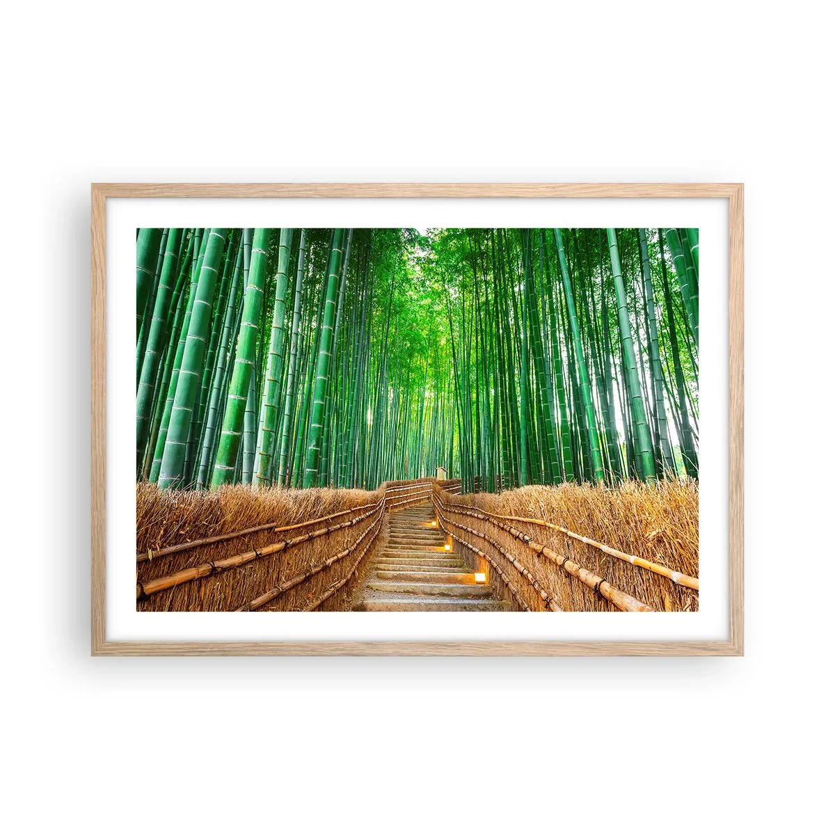 Poster in cornice rovere chiaro - Essenza della natura asiatica - 70x50 cm