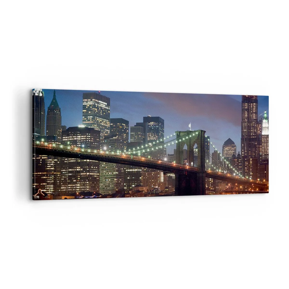 Quadro su tela - Stampe su Tela - Notte illuminata - 100x40 cm