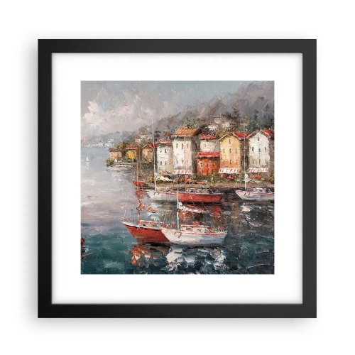 Poster in cornice nera - Molo romantico - 30x30 cm