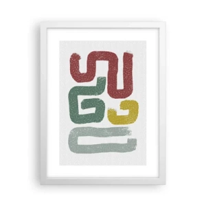 Poster in cornice bianca - In una lingua sconosciuta - 30x40 cm