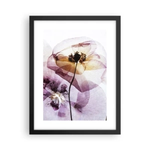 Poster in cornice nera - Fiori trasparenti - 30x40 cm