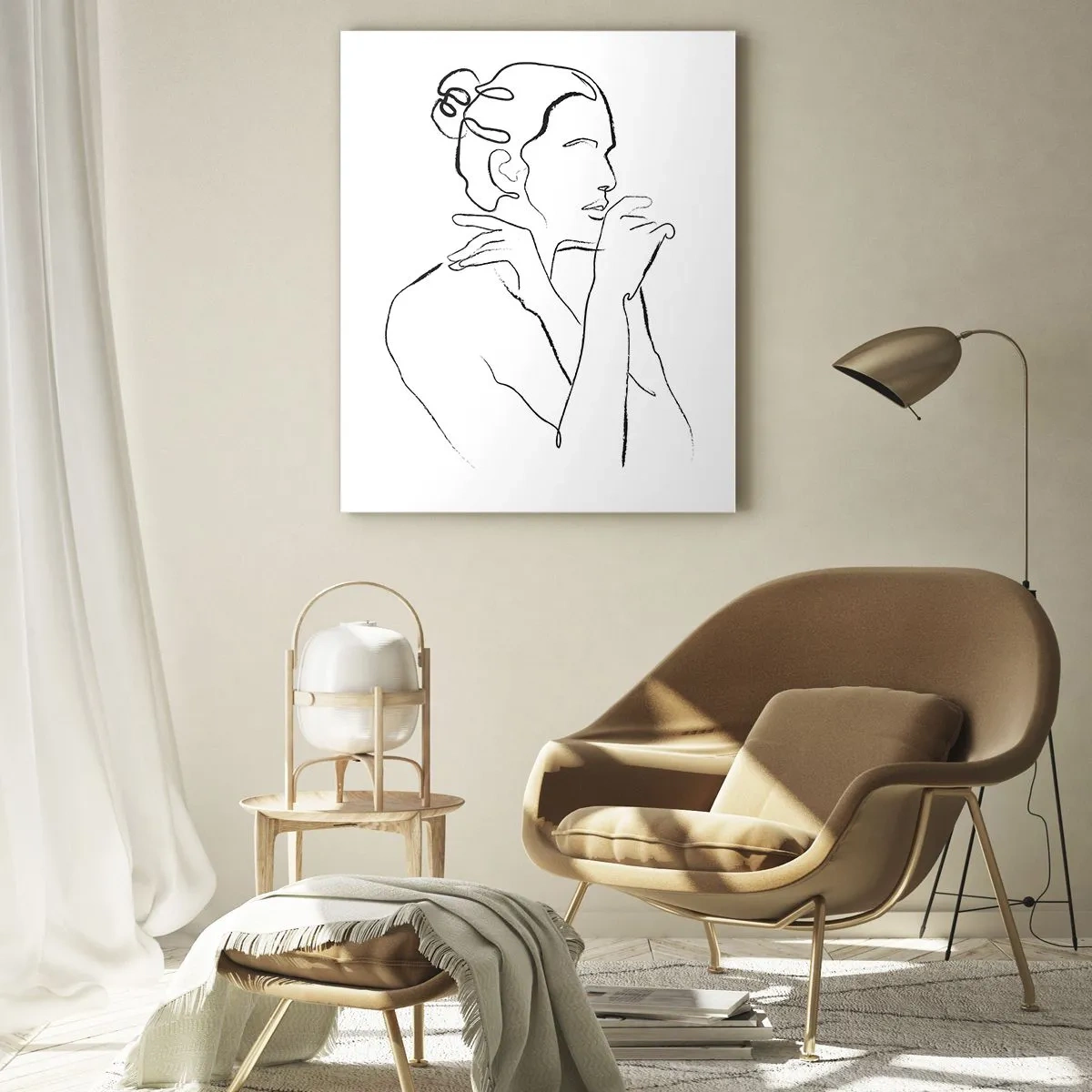 Quadro su vetro - Nudo: mistero sensuale - 80x120 cm