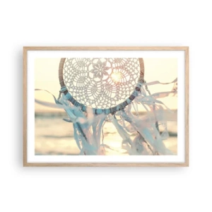 Poster in cornice rovere chiaro - Totem di pizzo - 70x50 cm