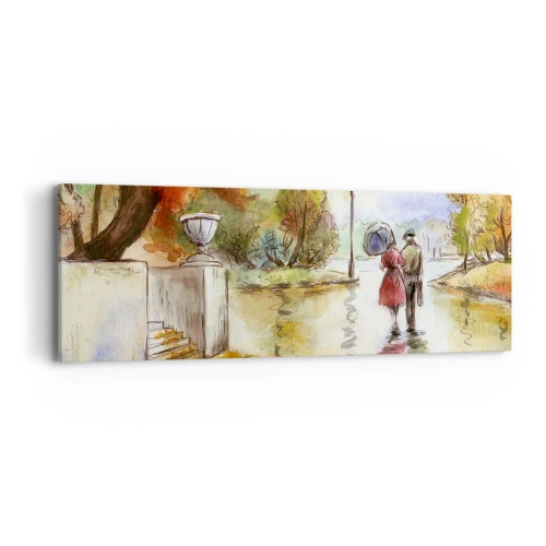 Quadro su tela - Stampe su Tela - Autunno romantico nel parco - 90x30 cm