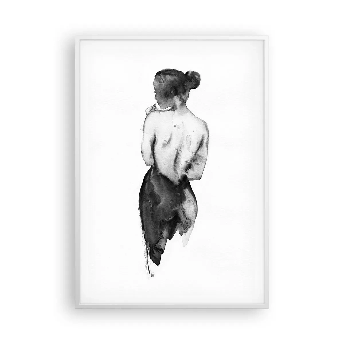 Poster in cornice bianca - Accanto a lei il mondo scompare - 70x100 cm