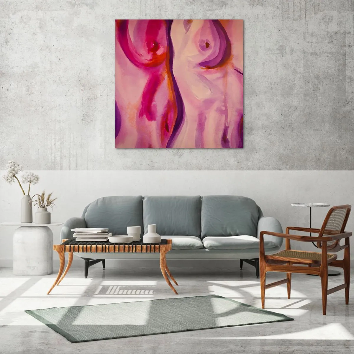 Quadro su vetro - Ode alla femminilità - 60x60 cm