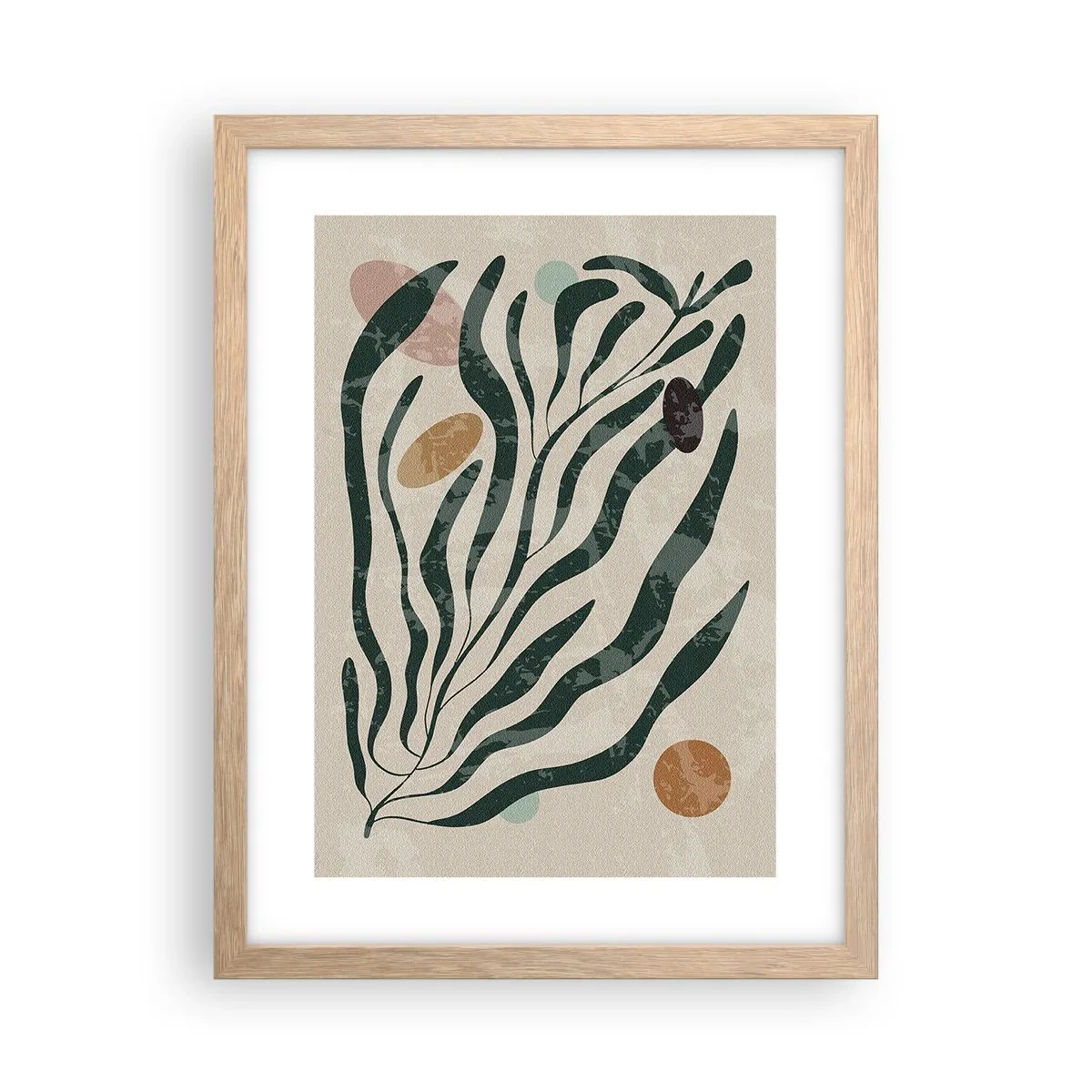 Poster in cornice rovere chiaro - Tra il verde - 30x40 cm