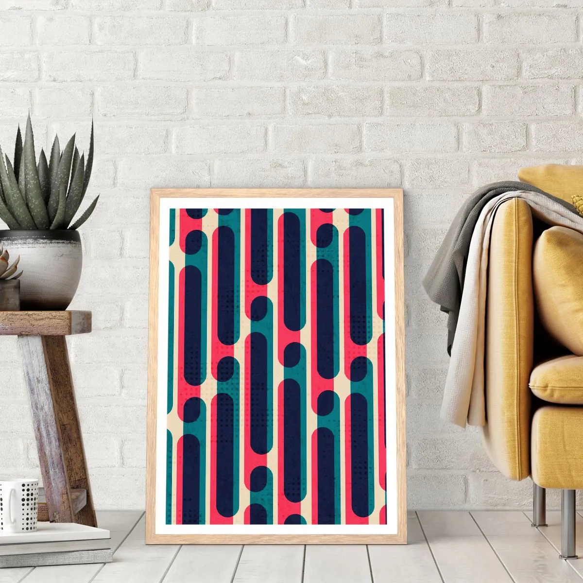 Poster in cornice rovere chiaro - Avanti fino in fondo - 61x91 cm