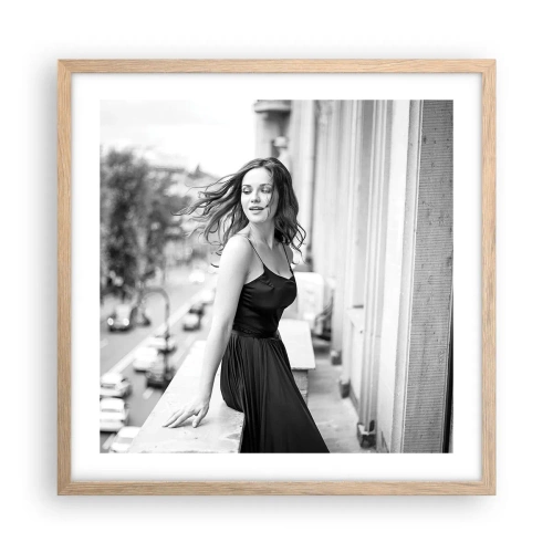 Poster in cornice rovere chiaro - Sicuramente parigina - 50x50 cm