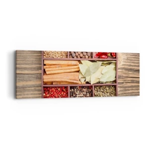 Quadro su tela - Stampe su Tela - Ordine delle forme, bouquet degli aromi - 90x30 cm