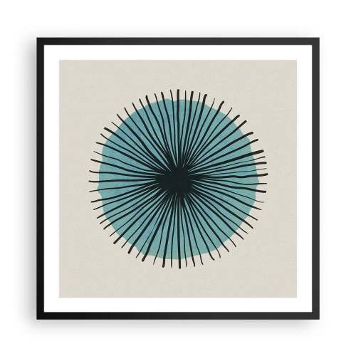 Poster in cornice nera - Radiosamente nel blu - 60x60 cm
