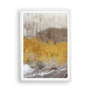 Poster in cornice bianca - Soffio dorato - 70x100 cm