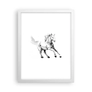 Poster in cornice bianca - Anima indomabile - 30x40 cm