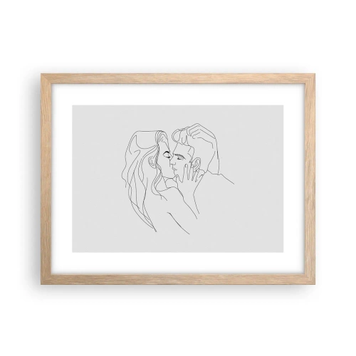 Poster in cornice rovere chiaro - La stessa linea - 40x30 cm