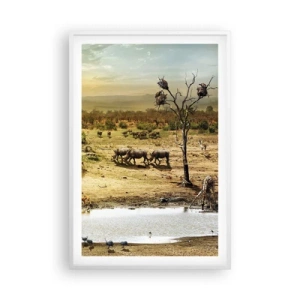 Poster in cornice bianca - "Un fiume usciva da Eden…" - 61x91 cm