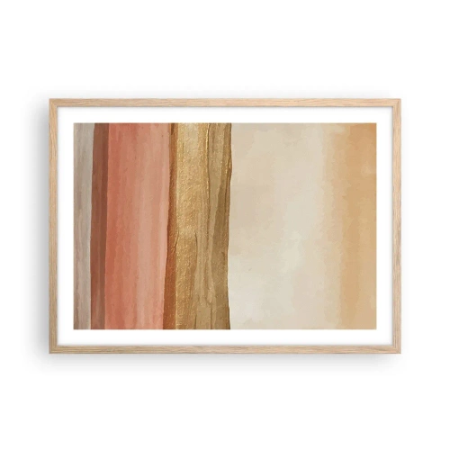 Poster in cornice rovere chiaro - Composizione verticale - 70x50 cm