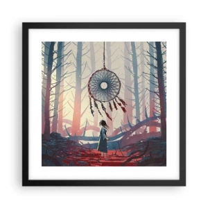 Poster in cornice nera - Il rituale segreto della felicità - 40x40 cm