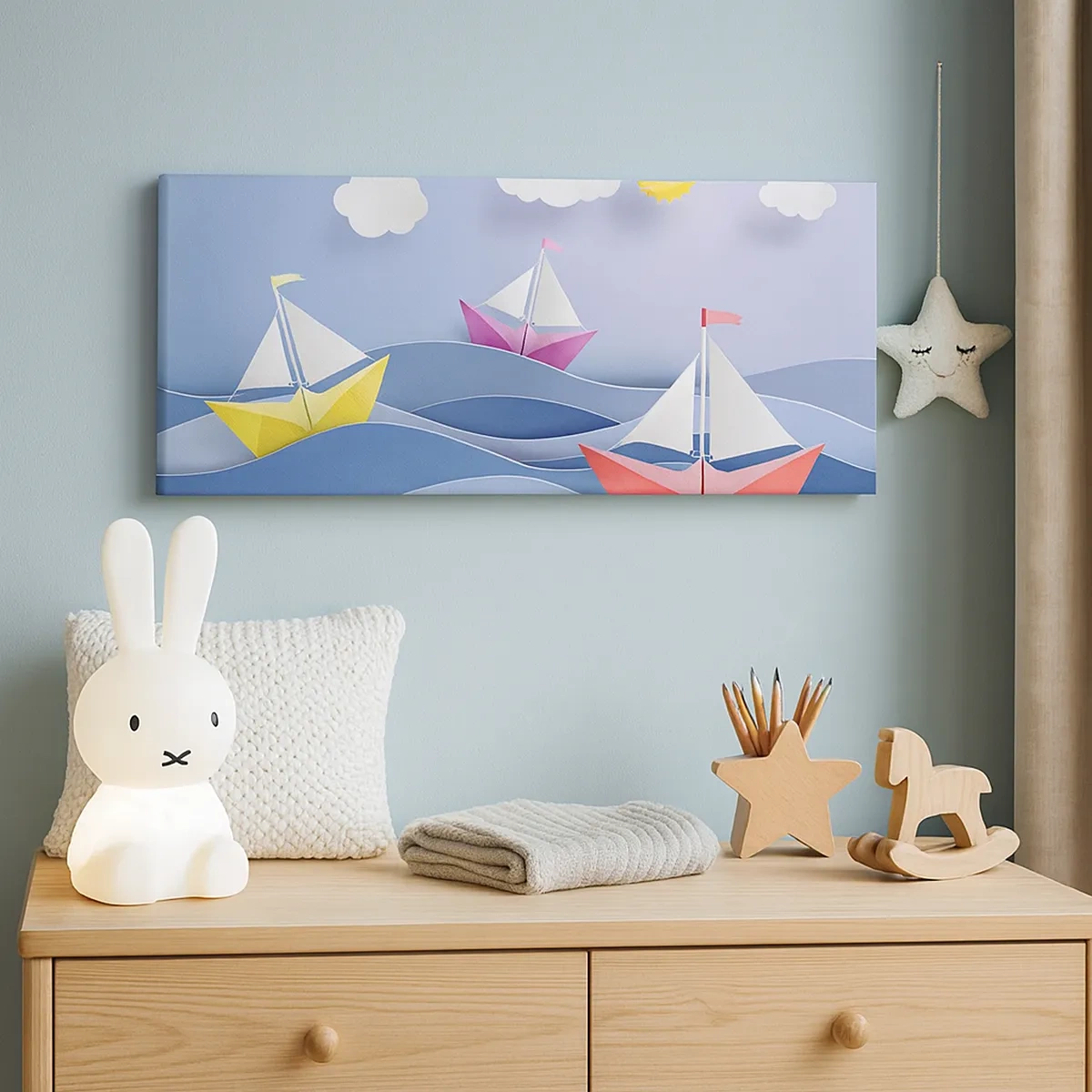 Quadro su tela - Stampe su Tela - Come è bello dondolare tra le onde - 30x30 cm