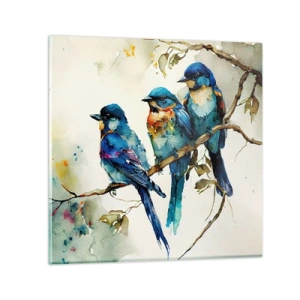 Quadro su vetro - Si è offeso? - 70x70 cm