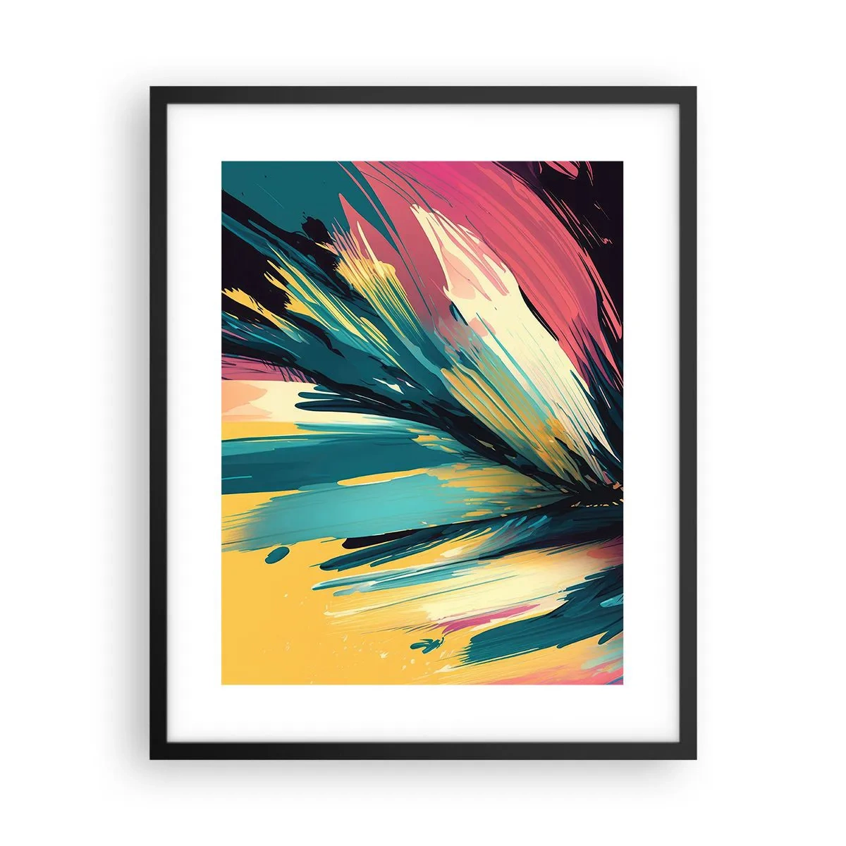 Poster in cornice nera - Composizione: esplosione di gioia - 40x50 cm