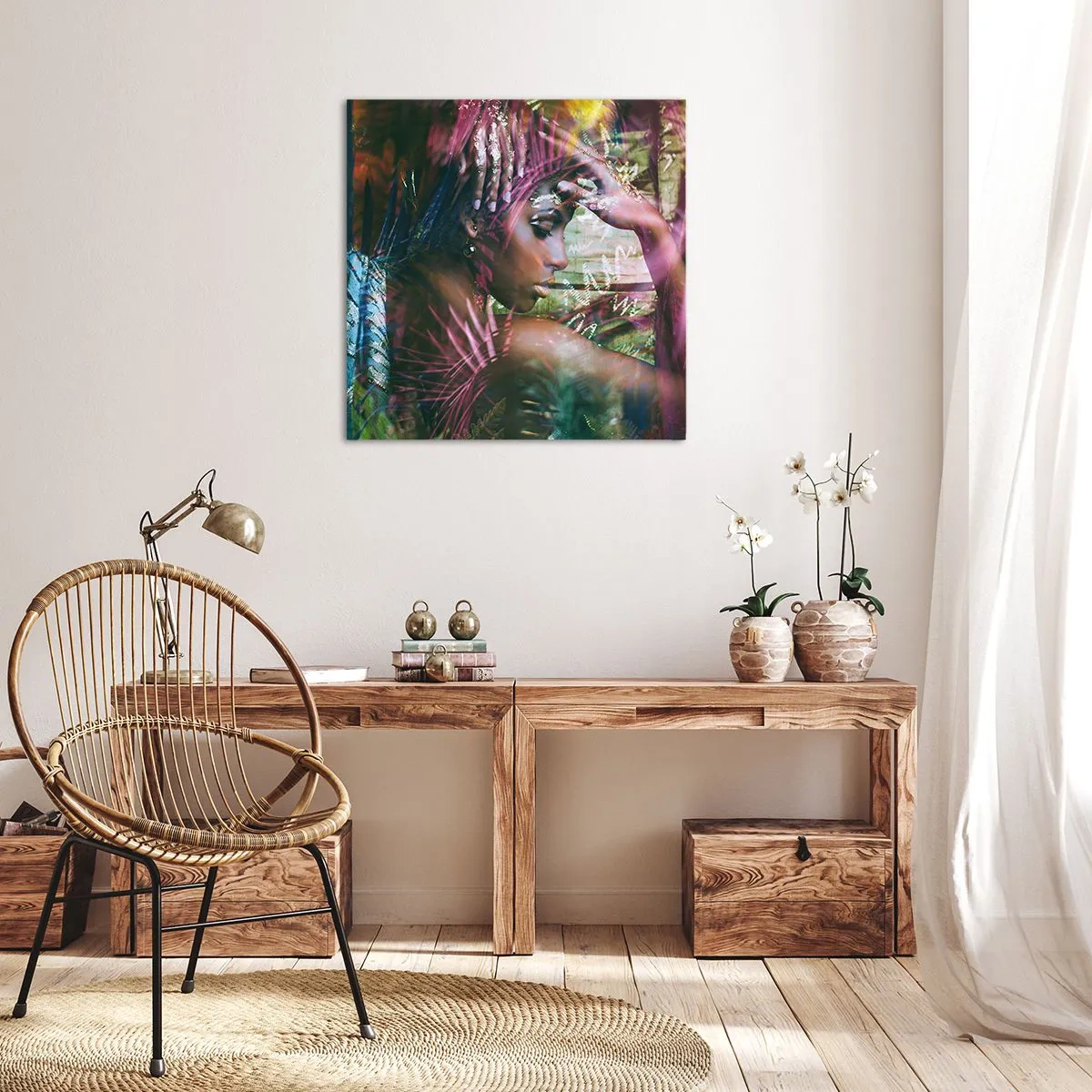 Quadro su tela - Stampe su Tela - Madre Natura nella giungla - 60x60 cm