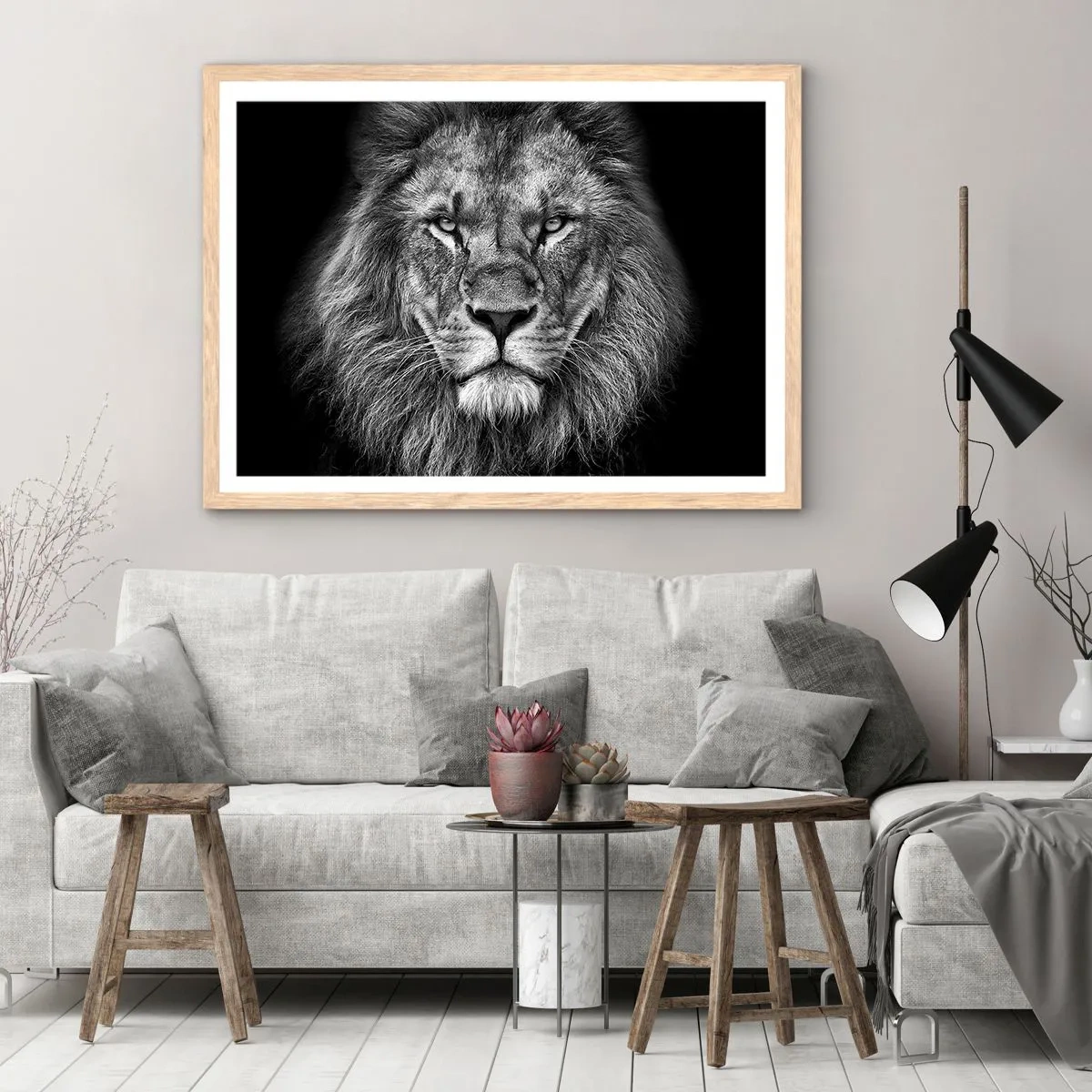 Poster in cornice rovere chiaro - Nell'abito dell'incoronazione - 100x70 cm