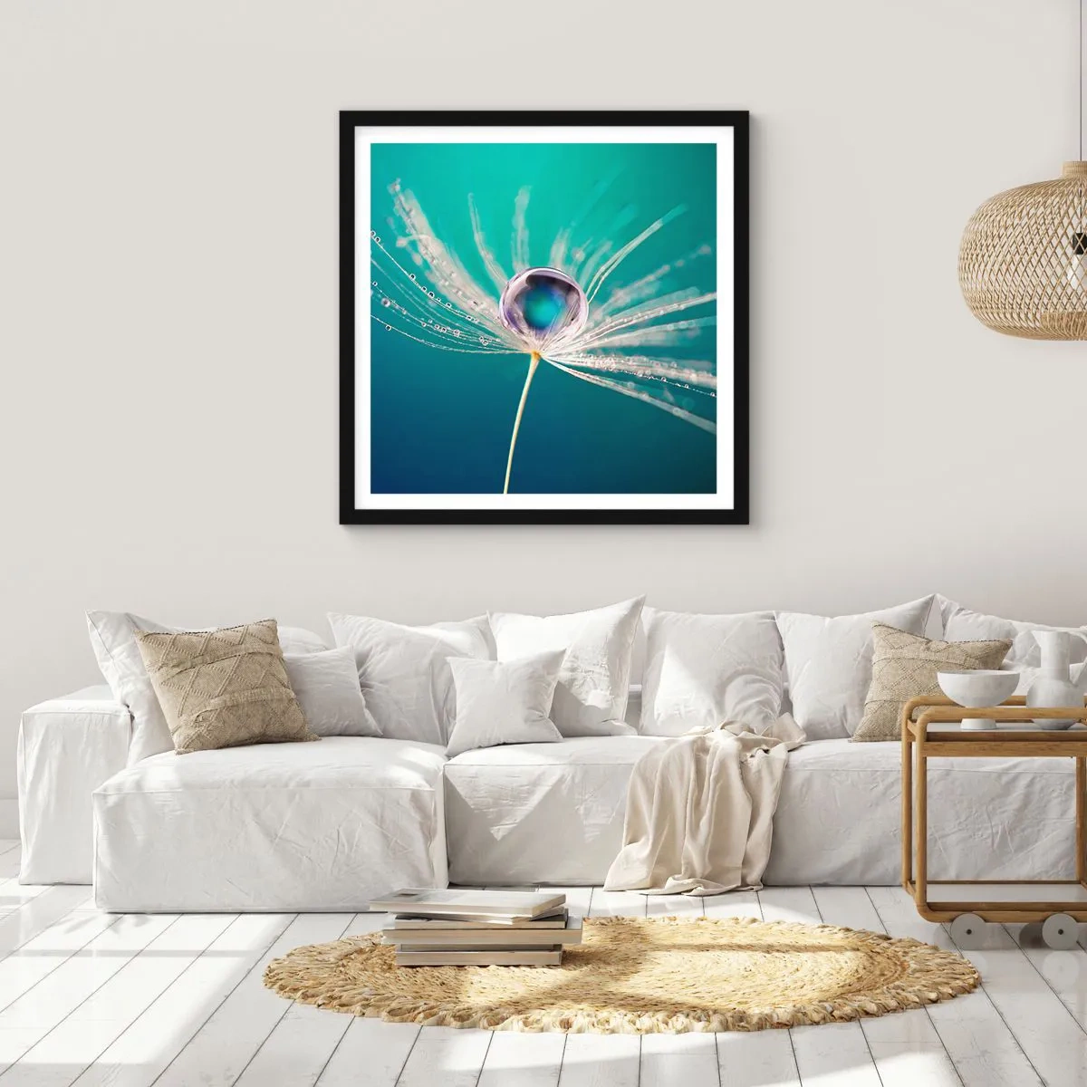 Poster in cornice nera - Attimo mistico - 60x60 cm