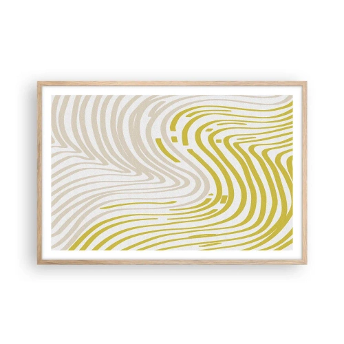 Poster in cornice rovere chiaro - Composizione con lieve deflessione - 91x61 cm