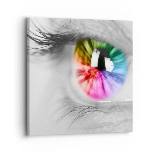 Quadro su tela - Stampe su Tela - Vedere il mondo a colori - 30x30 cm