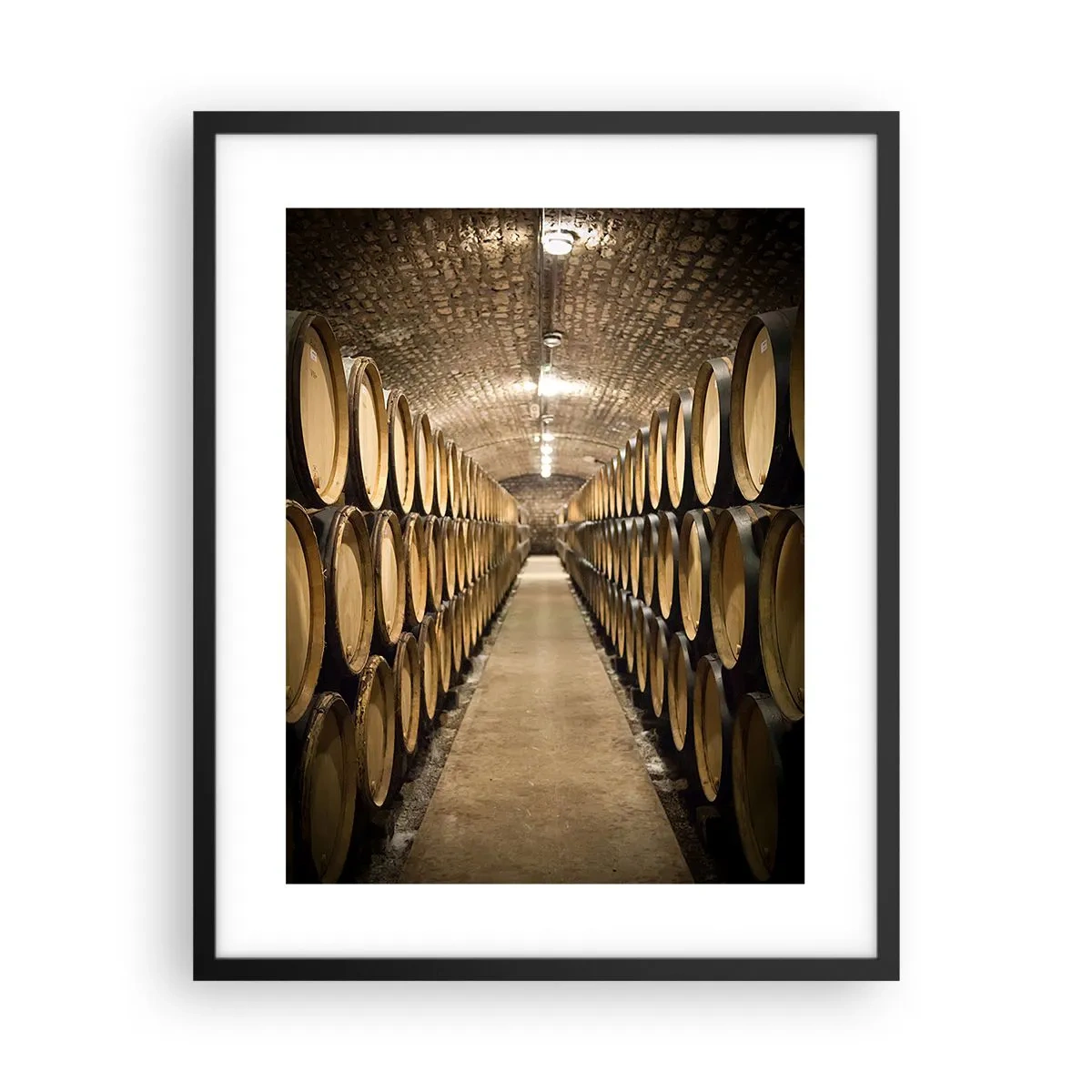 Poster in cornice nera - Nella cantina in mattoni - 40x50 cm