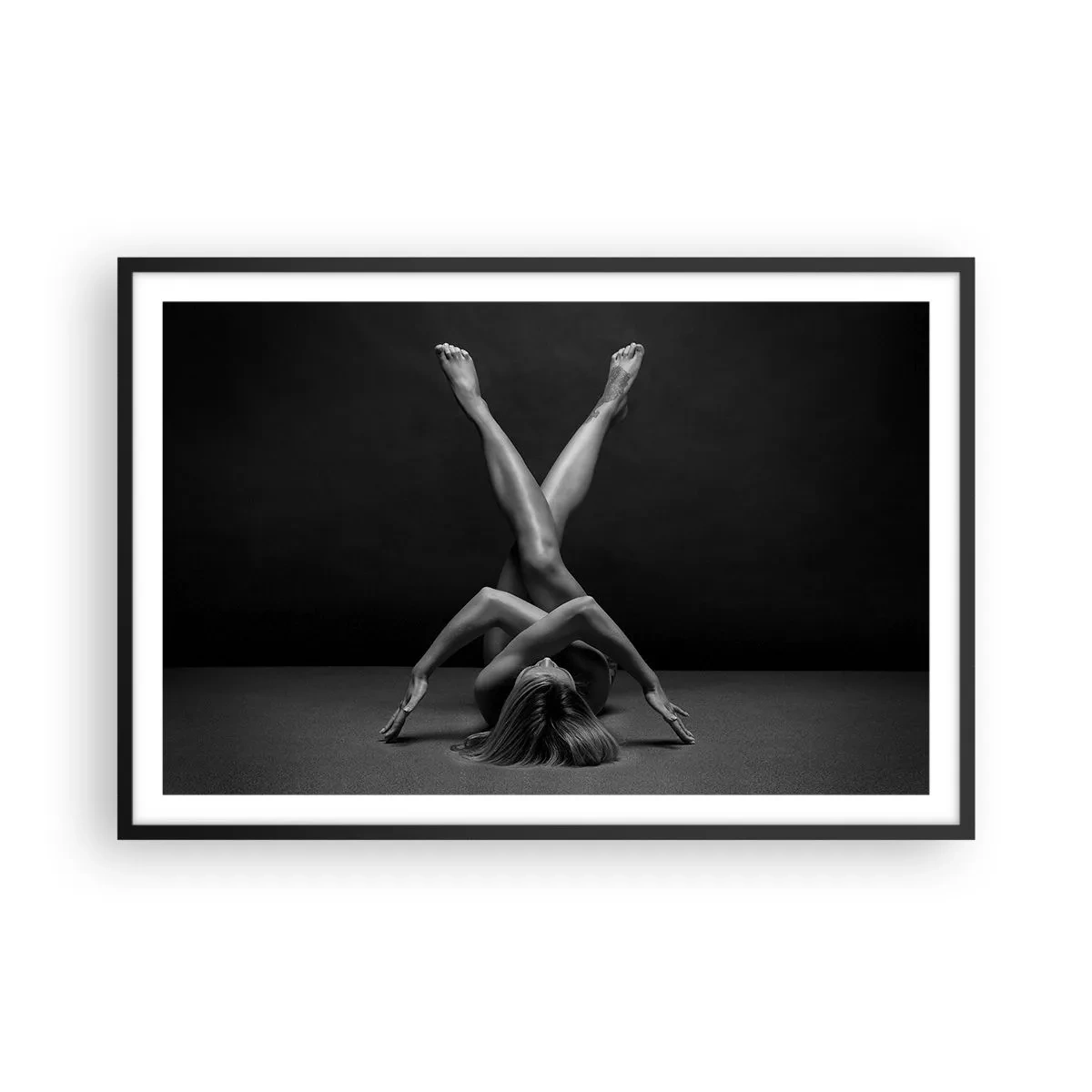 Poster in cornice nera - Geometria del nudo - 91x61 cm