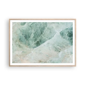 Poster in cornice rovere chiaro - Il freddo nobile della pietra - 100x70 cm