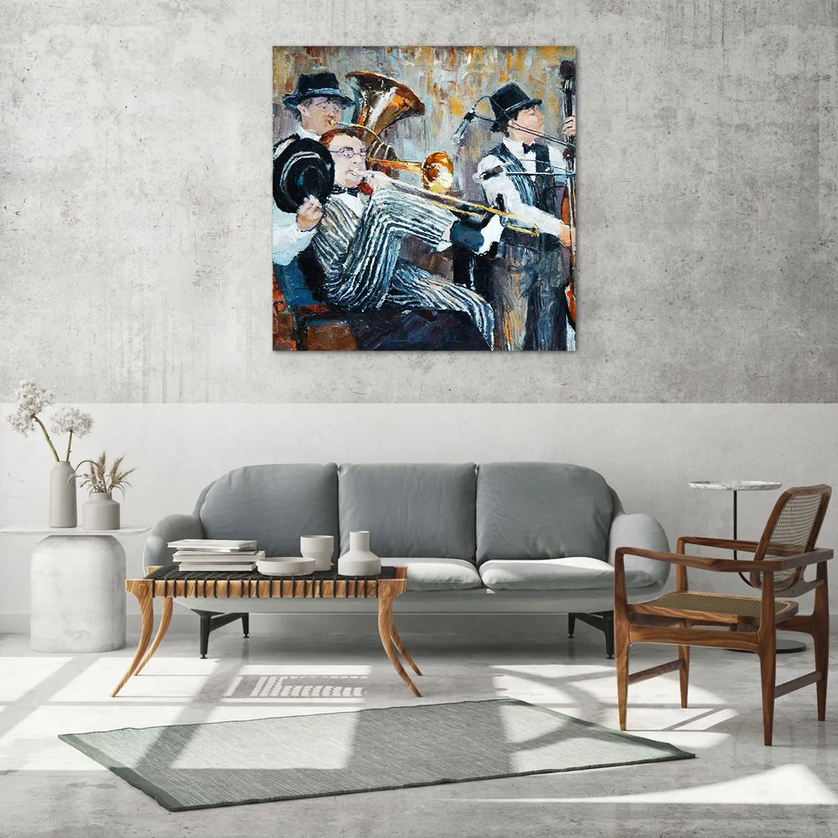 Quadro su vetro - Tutto il jazz - 60x60 cm