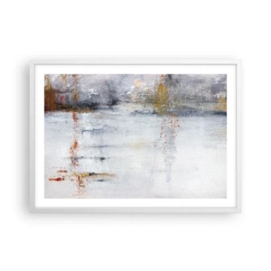 Poster in cornice bianca - Dietro la cortina d'aria - 70x50 cm