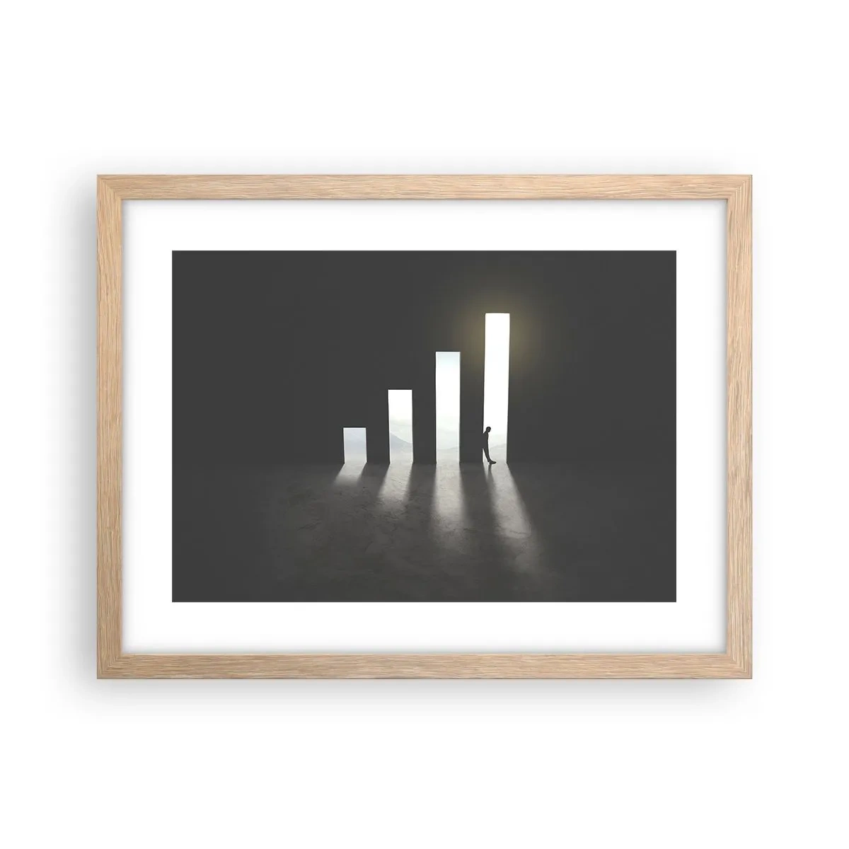 Poster in cornice rovere chiaro - Successo - impressione - 40x30 cm