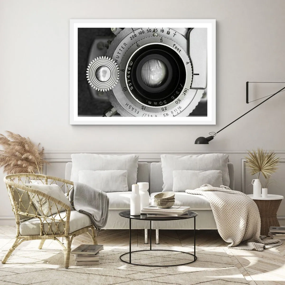 Poster in cornice bianca - Racconto su Hollywood - 100x70 cm