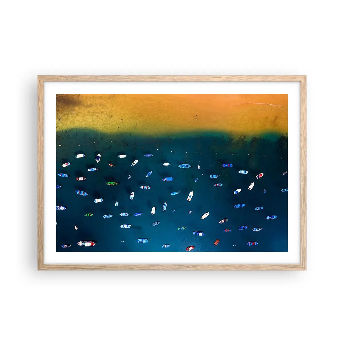 Poster in cornice rovere chiaro - Il gioco delle vacanze - 70x50 cm