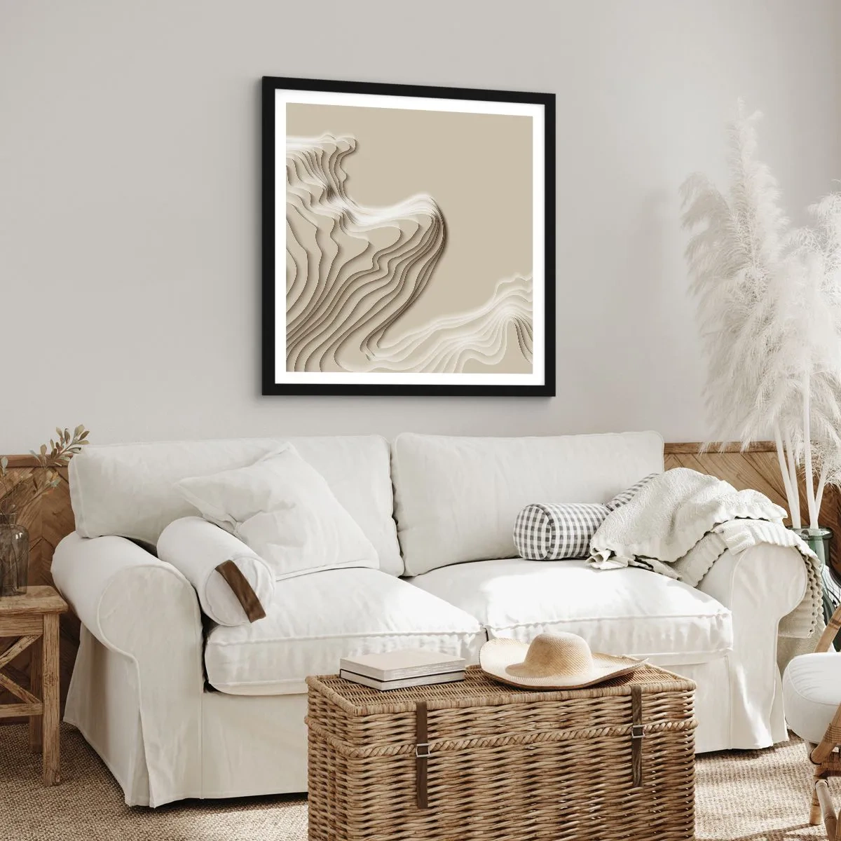 Poster in cornice nera - La topografia dell'arte - 50x50 cm