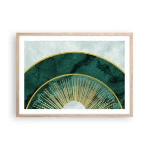 Poster in cornice rovere chiaro - Un altro sistema solare - 70x50 cm