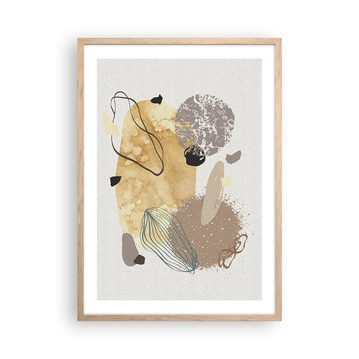 Poster in cornice rovere chiaro - Schizzologia applicata - 50x70 cm
