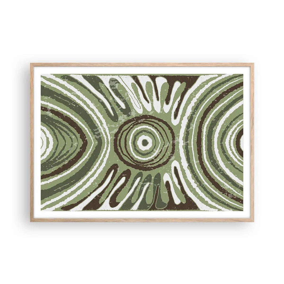 Poster in cornice rovere chiaro - Esplosione di emozioni - 100x70 cm