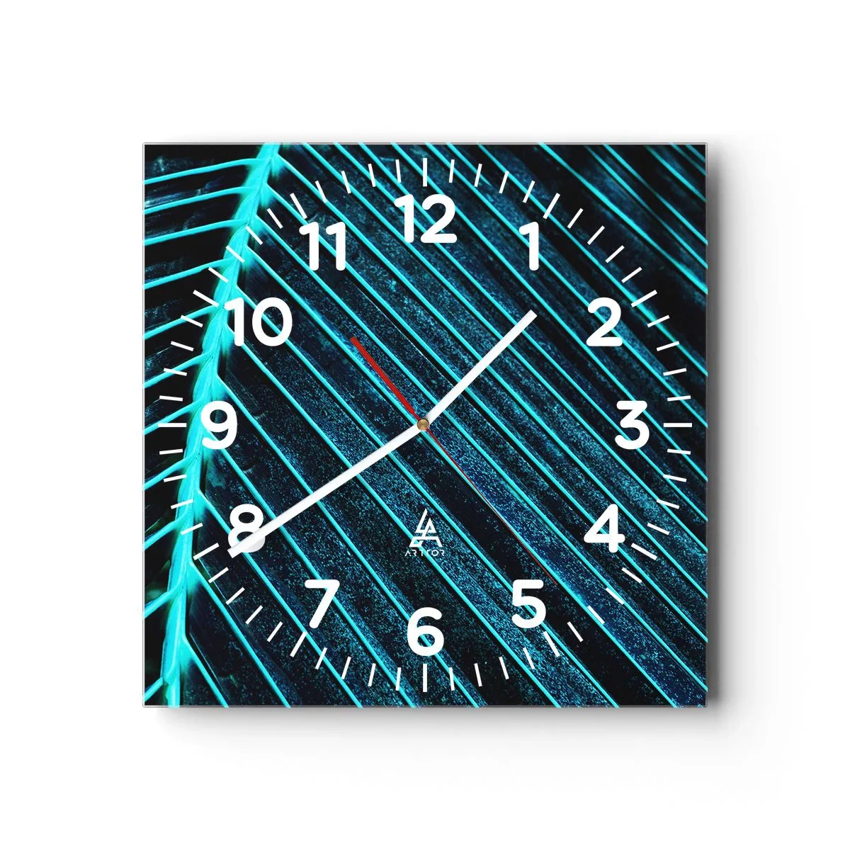 Orologio da parete - Orologio in Vetro - La struttura del verde - 30x30 cm