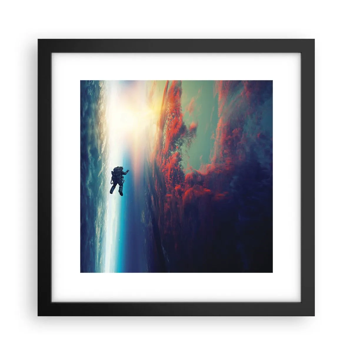 Poster in cornice nera - Affrontando l'universo - 30x30 cm