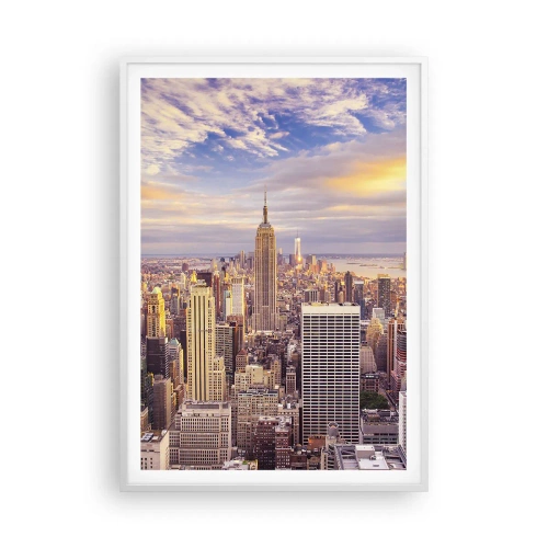 Poster in cornice bianca - Toccando le nuvole - 70x100 cm