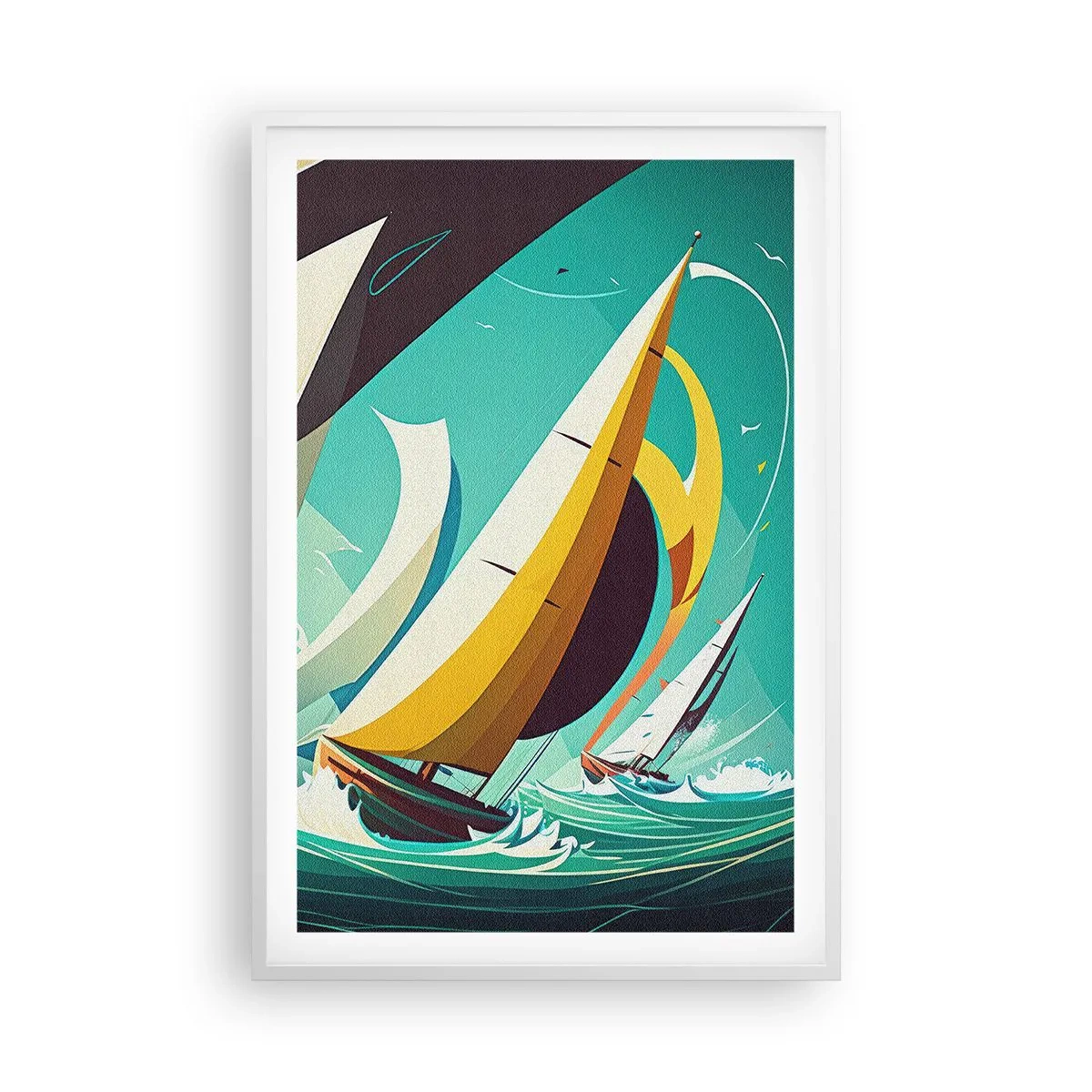 Poster in cornice bianca - Compagne degli elementi - 61x91 cm