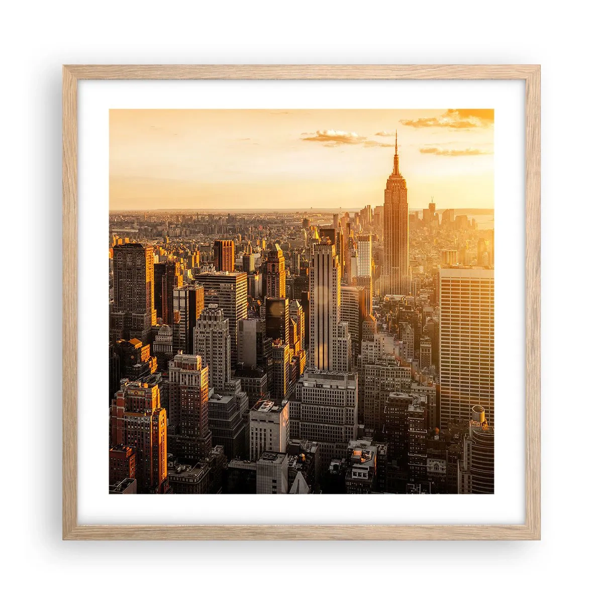 Poster in cornice rovere chiaro - Crescere al sole - 50x50 cm