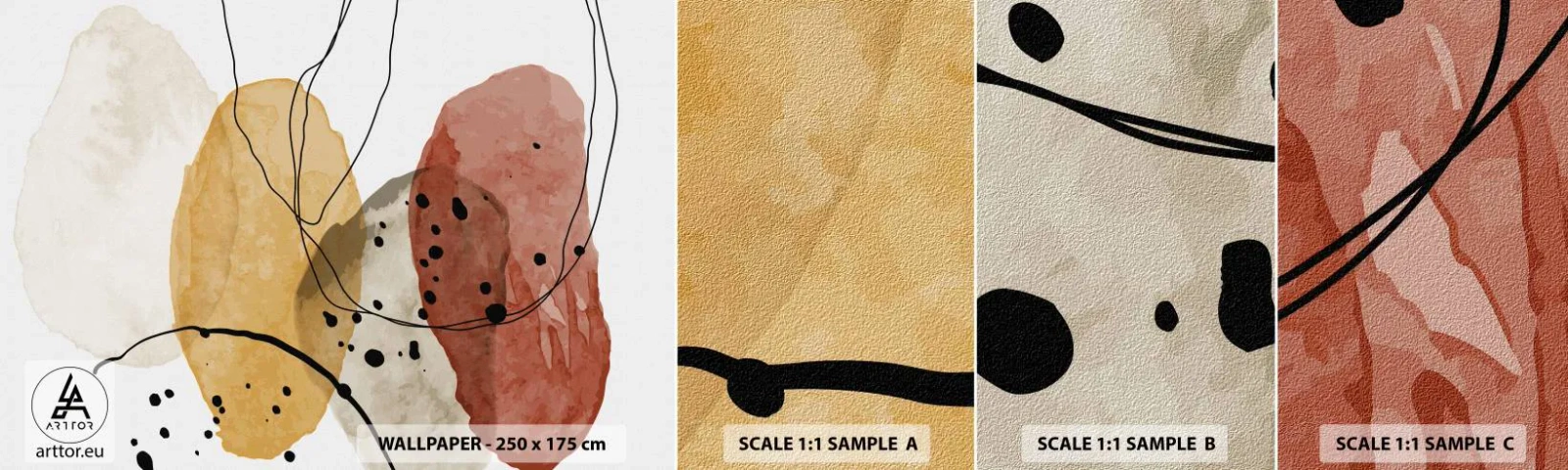 Campione Di Fotomurale Standard Eco - Come aria leggera e trasparente - Astrazione, Pezzo, Arte Moderna - 100x30 cm